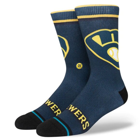 Stance MLB Milwaukee Brewers Crew Socks - 2 Pack - Picture 2 of 7